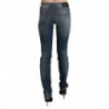 Jeans skinny in denim blu a vita media lavati - W26
