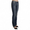 Jeans skinny in denim blu a vita media lavati - W26