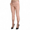 Pantaloni capri skinny corti rosa a vita bassa - IT44-L