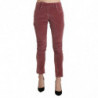 Pantaloni skinny in cotone rosso a vita media - IT40-S