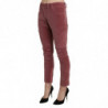 Pantaloni skinny in cotone rosso a vita media - IT40-S