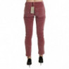 Pantaloni skinny in cotone rosso a vita media - IT40-S