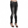 Jeans in cotone con pantaloni skinny lavati grigio nero - W27