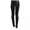 Pantaloni skinny in denim a vita bassa lavati neri - W28