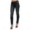Pantaloni skinny in denim a vita bassa lavati neri - W26