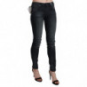 Pantaloni skinny in denim a vita bassa lavati neri - W26