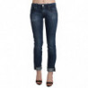 Pantaloni skinny in denim a vita bassa lavati blu - W26