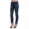 Pantaloni skinny in denim a vita bassa lavati blu - W26