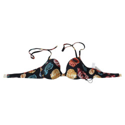 Top bikini con stampa di conchiglie nere - IT1 - XS