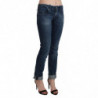 Pantaloni skinny in denim a vita bassa lavati blu - W26
