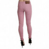 Pantaloni skinny in denim elasticizzato rosa a vita media - W26