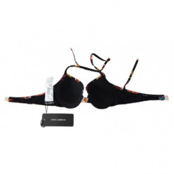 Top bikini con stampa di conchiglie nere - IT1 - XS