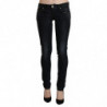 Pantaloni slim in denim skinny a vita bassa lavati blu - W26