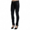 Pantaloni slim in denim skinny a vita bassa lavati blu - W26