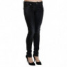 Pantaloni slim in denim skinny a vita bassa lavati blu - W26