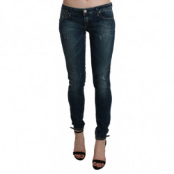 Jeans skinny in denim blu a...