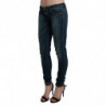 Jeans skinny in denim blu a vita bassa lavati - W29
