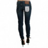 Jeans skinny in denim blu a vita bassa lavati - W29