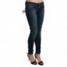 Jeans skinny in denim blu a vita bassa lavati - W29