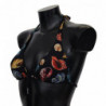 Top bikini con stampa di conchiglie nere - IT1 - XS