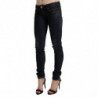 Jeans skinny in denim nero lavato a vita bassa - W26