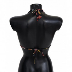 Top bikini con stampa di conchiglie nere - IT1 - XS