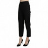 Pantaloni eleganti corti neri a vita alta - IT44-L
