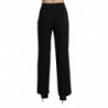 Pantaloni eleganti neri a vita alta dritti - IT46-XL