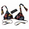 Top bikini con stampa di conchiglie nere - IT1 - XS