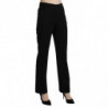 Pantaloni da abito formale dritti a vita alta neri - IT44-L