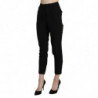 Pantalone pantalone corto skinny a vita alta nero - IT40-S