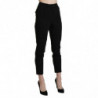 Pantalone pantalone corto skinny a vita alta nero - IT40-S