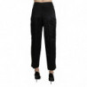 Pantaloni eleganti corti neri a vita alta - IT46-XL