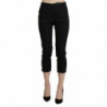 Pantaloni eleganti corti skinny a vita alta neri - IT44-L