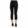 Pantaloni eleganti corti skinny a vita alta neri - IT44-L