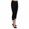 Pantaloni eleganti corti skinny a vita alta neri - IT44-L