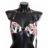 Top bikini da bagno con stampa rosa a righe multicolori - IT1 - XS