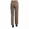 Pantaloni eleganti marroni a vita alta dritti - IT48-XXL