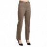 Pantaloni eleganti marroni a vita alta dritti - IT48-XXL