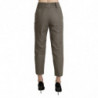 Pantaloni eleganti corti a vita alta grigi - IT52 - XL