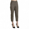 Pantaloni eleganti corti a vita alta grigi - IT52 - XL