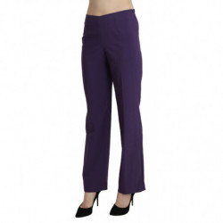 Pantaloni eleganti viola a vita alta dritti - IT42-M