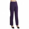 Pantaloni eleganti viola a vita alta dritti - IT42-M
