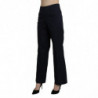Pantaloni pantaloni eleganti dritti a vita alta blu navy - IT46-XL