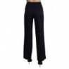 Pantaloni pantaloni eleganti dritti a vita alta blu navy - IT46-XL