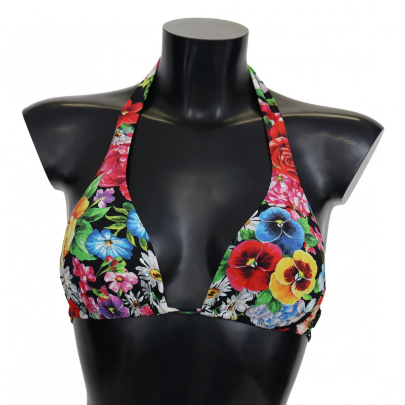 Top bikini da bagno con stampa floreale multicolore - IT1 - XS