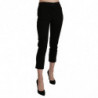 Pantaloni eleganti corti skinny a vita alta neri - IT48-XXL