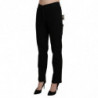 Pantaloni casual dritti a vita alta neri - IT52 - XL