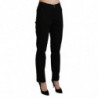 Pantaloni casual dritti a vita alta neri - IT52 - XL