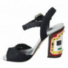 Sandali con luci a LED con cristalli neri - EU36/US5.5